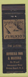 Matchbook Cover - Riviera Inn Marina Riviera Beach NJ WEAR