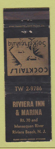 Matchbook Cover - Riviera Inn Marina Riviera Beach NJ WEAR