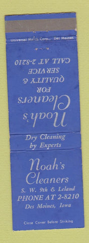 Matchbook Cover - Noah's Cleaners Des Moines IA