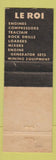 Matchbook Cover - Le Roi Milwaukee WI Westinghouse Air Brake