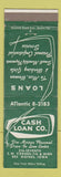 Matchbook Cover - Cash Loan Company Des Moines IA