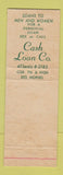 Matchbook Cover - Cash Loan Company Des Moines IA