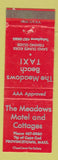 Matchbook Cover - Meadows Motel Cottages Provincetown MA Taxi WEAR