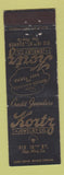 Matchbook Cover - Kortz Jewelry Denver Colorado WEAR