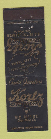 Matchbook Cover - Kortz Jewelry Denver Colorado WEAR