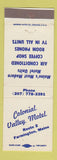 Matchbook Cover - Colonial Valley Motel Farmington ME