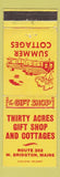 Matchbook Cover - Thrifty Acres Gift Shop Cottages West Bridgton ME