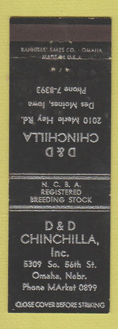 Matchbook Cover - D&D Chinchilla Omaha NE Des Moines IA