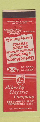 Matchbook Cover - Liberty Electric Providence RI WEAR