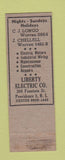 Matchbook Cover - Liberty Electric Providence RI WEAR