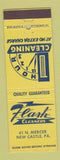 Matchbook Cover - Flash Cleaners New Castle PA