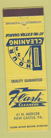 Matchbook Cover - Flash Cleaners New Castle PA