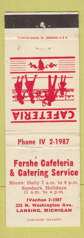 Matchbook Cover - Fershe Cafteria Catering Lansing MI