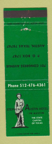 Matchbook Cover - Stephen F Austin Hotel Austin TX WEAR