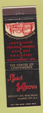 Matchbook Cover - Hotel Jefferson Atlantic City NJ