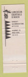 Matchbook Cover - Admiral's Table West Deal