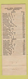 Matchbook Cover - White House Restaurant Henderson NC WEAR