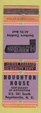 Matchbook Cover - Houghton House Fayetteville NC Texaco oil gas WEAR