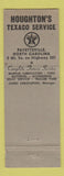 Matchbook Cover - Houghton House Fayetteville NC Texaco oil gas WEAR