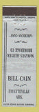Matchbook Cover - Bill Cain McManus Heryer Brokerage Fayetteville AR
