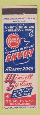 Matchbook Cover - Winsett System Loans Omaha NE