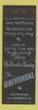Matchbook Cover - Universal Cleansing Dyeing Cleveland OH