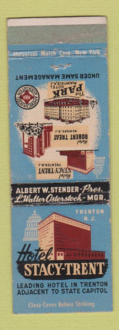Matchbook Cover - Hotel Stacy Trent Trenton NJ