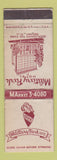Matchbook Cover - Military Park Hotel Newark NJ WEAR