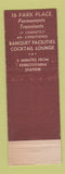 Matchbook Cover - Military Park Hotel Newark NJ WEAR