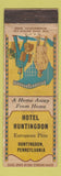 Matchbook Cover - Hotel Huntingdon PA WEAR