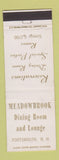 Matchbook Cover - Meadowbrook Dining Room Portsmouth NH