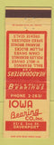 Matchbook Cover - Iowa Bearing Company Davenport IA