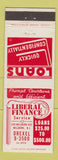 Matchbook Cover - Liberal Finance Service Loans Millburn NJ