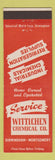 Matchbook Cover - Wittichen Chemical Birmingham Montgomery AL