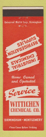 Matchbook Cover - Wittichen Chemical Birmingham Montgomery AL