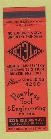 Matchbook Cover - Peerless Tool Engineering Chicago IL