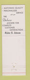 Matchbook Cover - Deluxe Cleaning Waterloo IA