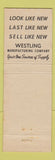 Matchbook Cover - Westling Exchange Service Manufacturing Minneapolis MN