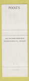 Matchbook Cover - Hart Schaffner Marx Men's Clothes Poole's