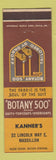 Matchbook Cover - Botany 500 Men's Clothes Kanner's Massillon OH