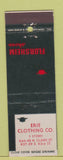 Matchbook Cover - Florsheim Shoes Erie Clothing Chicago?