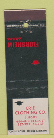 Matchbook Cover - Florsheim Shoes Erie Clothing Chicago?