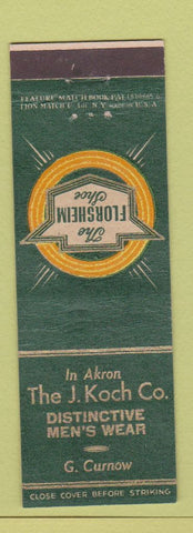 Matchbook Cover - Florsheim Shoes J Koch Akron OH feature G Curnow