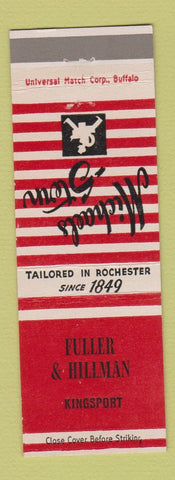 Matchbook Cover - Michaels Stern Men's Clothes Fuller Hillman Kingsport