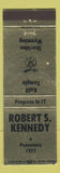 Matchbook Cover - Robert Kennedy Kalif Temple Shriners Sheridan WY