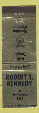 Matchbook Cover - Robert Kennedy Kalif Temple Shriners Sheridan WY