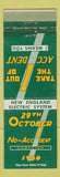 Matchbook Cover - New England Electric System No Accidents 1960