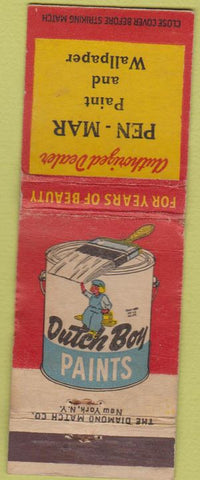 Matchbook Cover - Dutch Boy Paints Pen Mar WORN