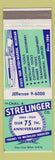 Matchbook Cover - Strelinger Machine Tool Warren MI 1959