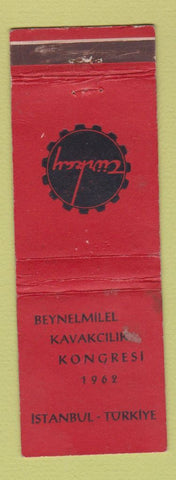 Matchbook Cover - Beynelmilel Kavakcilik Kongresi 1962 Istanbul Turkey WORN